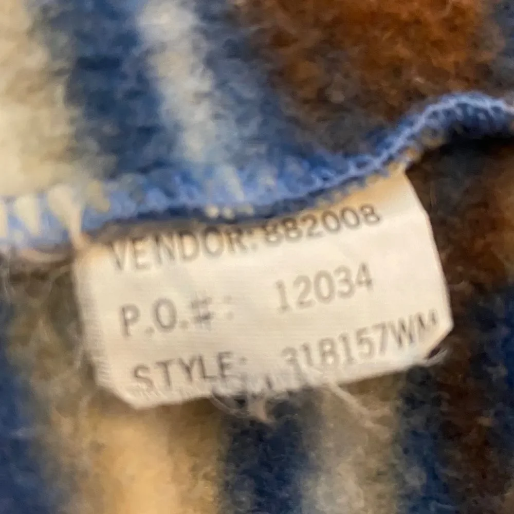 BLA ZER FIRENZE Cozy Hooded Vest with Stripes Size L